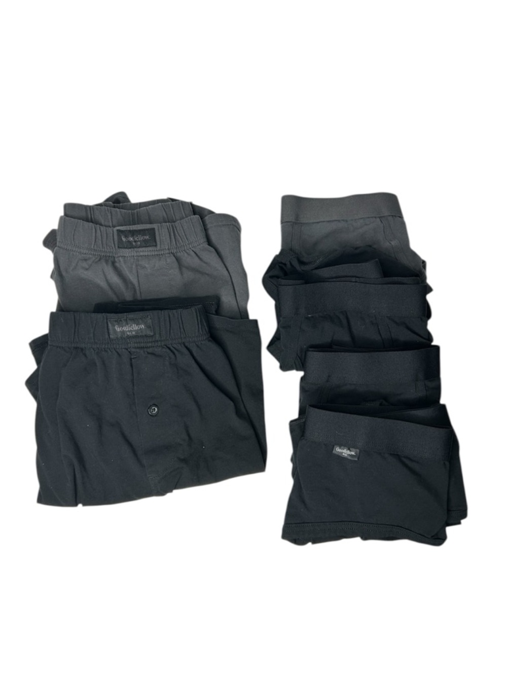 Goodfellow & Co Black and Gray Boxer & Brief Bundle XXL